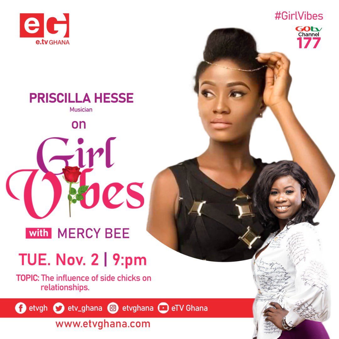 MbBuabeng's tweet photo. Let’s vibe on the Side chicks wahala tomorrow on #girlvibes on @etv_ghana with yours truly the under 30 TV personality of the year #ekumfiprincess with my girls. I bet you don’t want to miss this🔥💃 #sidechickproblems #sidechick https://t.co/9MNB36SJor