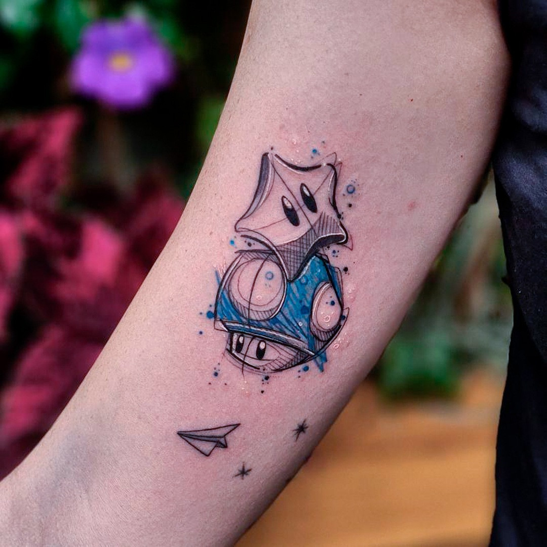 Tattoaria's tweet photo. Mais uma tattoo geek saindo do forno 😁 Sketchzinho lindo do @_felipemosk 

Age... https://t.co/9acmspKbrb https://t.co/6YXepQO9pg