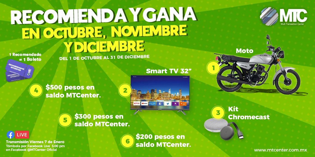 MTCenterOficial's tweet photo. ¿Qué esperas para recomendar?🎉
Checa todas las bases en: https://t.co/GpprJ1kyoS https://t.co/xI5rA4RkfQ