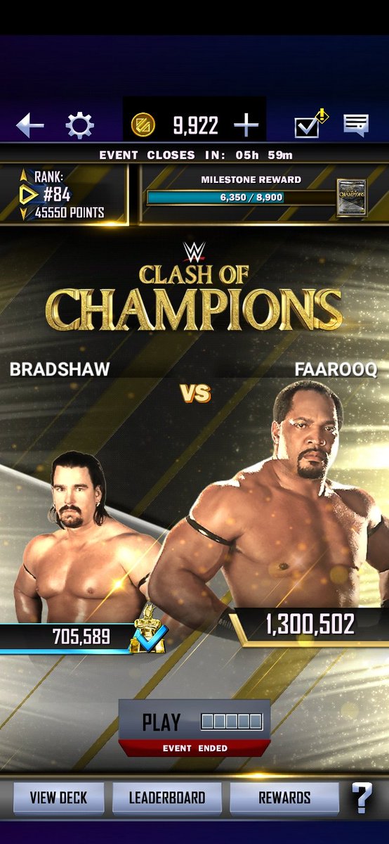 Cole65373276's tweet photo. Not bad Final rank  #wwesupercard https://t.co/qeTi0PZPmV