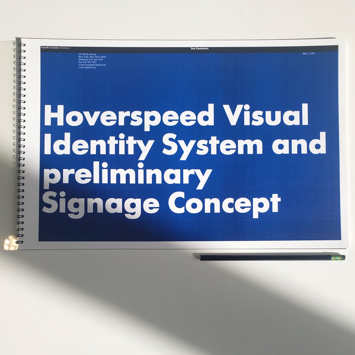 VignelliCenter's tweet photo. It's #manualsmonday! (almost) Every Monday an excerpt from a #standardsmanual from the #archives. Visual Identity System and Preliminary Signage Concept for ferry company #Hoverspeed, #design #Vignelli #DesignArchives #1990s More: https://t.co/n1yIA4Svcx https://t.co/vKlXBHvDNn