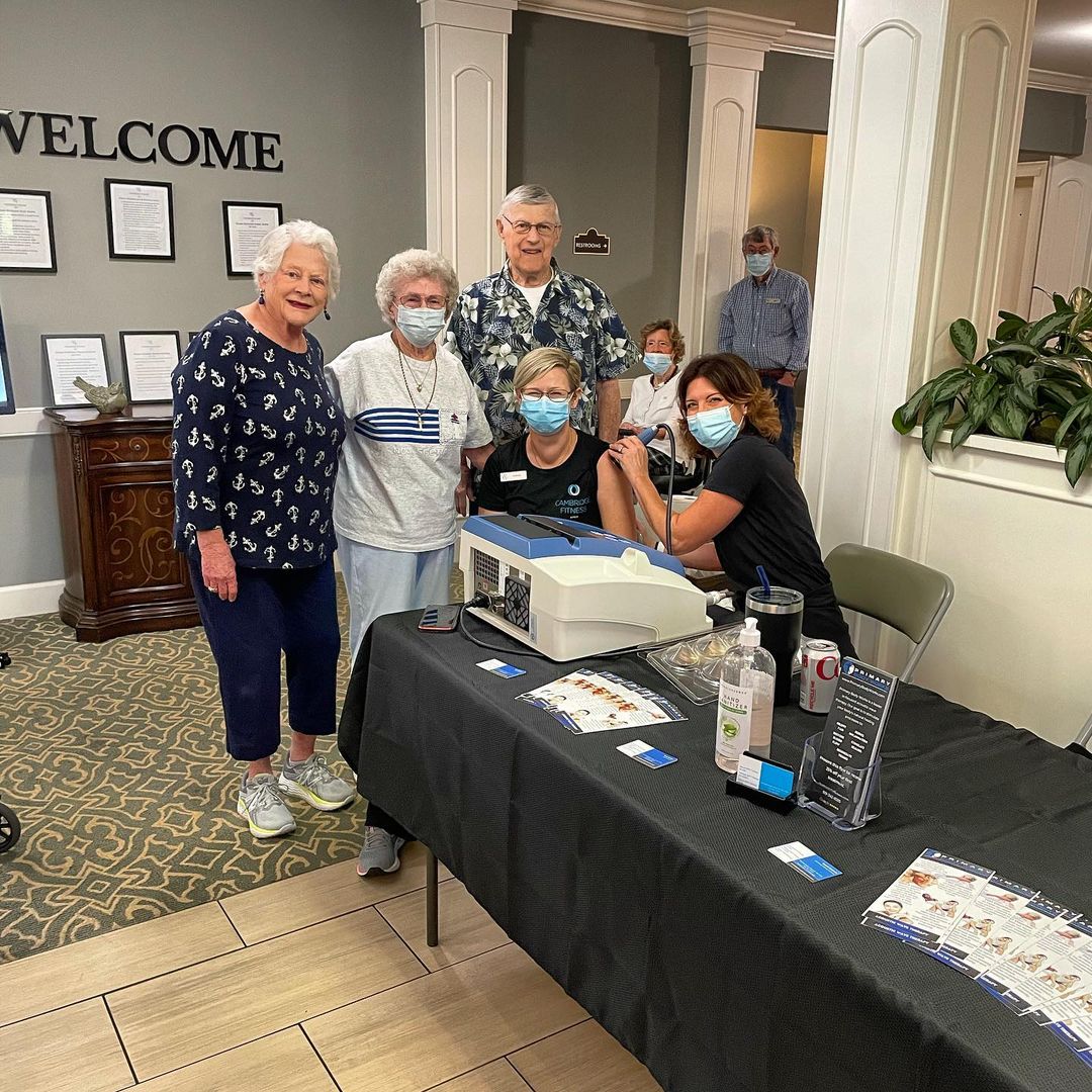 ELvationUSA's tweet photo. Helping patients of all ages get back to a pain free life "PBW in the community at Cambridge Village of Apex!" @primarybodyworks https://t.co/1OIL94SDP6