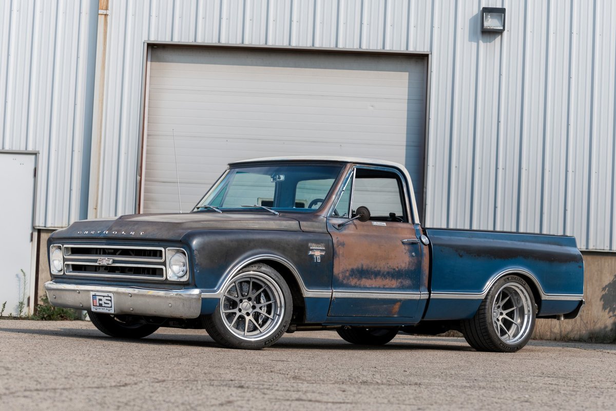 ForgelineWheels's tweet photo. This truck can do it all. Dave’s #survivorseries #protouring #Chevy #C10 on #forgeline #GA3C is another patina’ed warrior from @Roadster_Shop! https://t.co/Z0hOsbNj50 https://t.co/jLSvm7uM8C