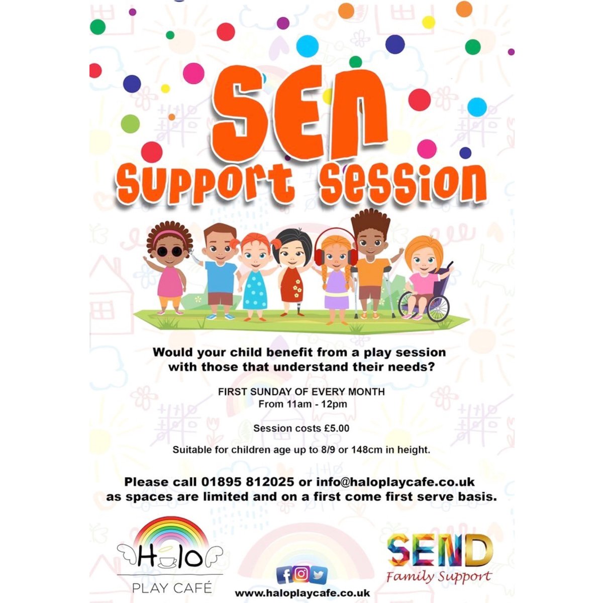 haloplaycafe's tweet photo. Introducing a SEN support session at the HALO play café 🧡 Running once a month on the first Sunday of every month at 11am. Working in partnership with SEND Family Support to offer a safe and stimulating environment for children with special educational needs 🌈👼🏽 https://t.co/0p1nQvnj6B