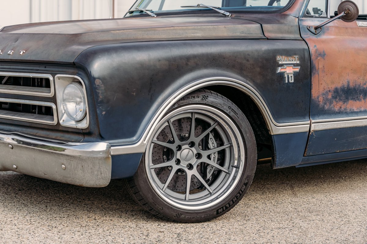 ForgelineWheels's tweet photo. This truck can do it all. Dave’s #survivorseries #protouring #Chevy #C10 on #forgeline #GA3C is another patina’ed warrior from @Roadster_Shop! https://t.co/Z0hOsbNj50 https://t.co/jLSvm7uM8C