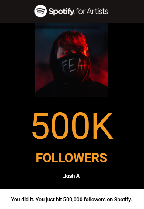 OfficialJoshA's tweet photo. Just hit 500k followers on Spotify! Thank you guys so much ❤️

DELUXE THIS FRIDAY https://t.co/B1FPGq8QCP
