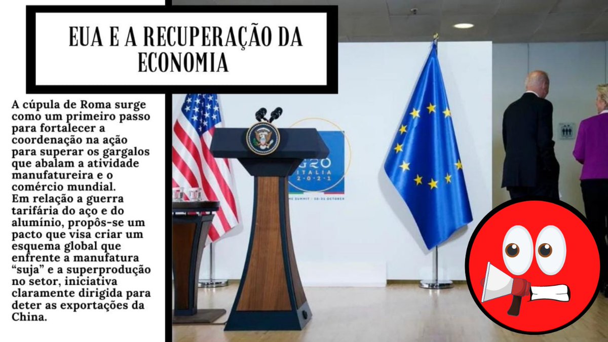 JornalPangeia's tweet photo. Aproveitando o encontro do G20, Joe Biden tomou a iniciativa de realizar uma reunião com 14 países em Roma, buscando promover um marco como resposta internacional à crise que prejudica a recuperação da economia, com objetivo de aumentar o movimento do comércio mundial. #onuifc https://t.co/GCZQPVRYNf