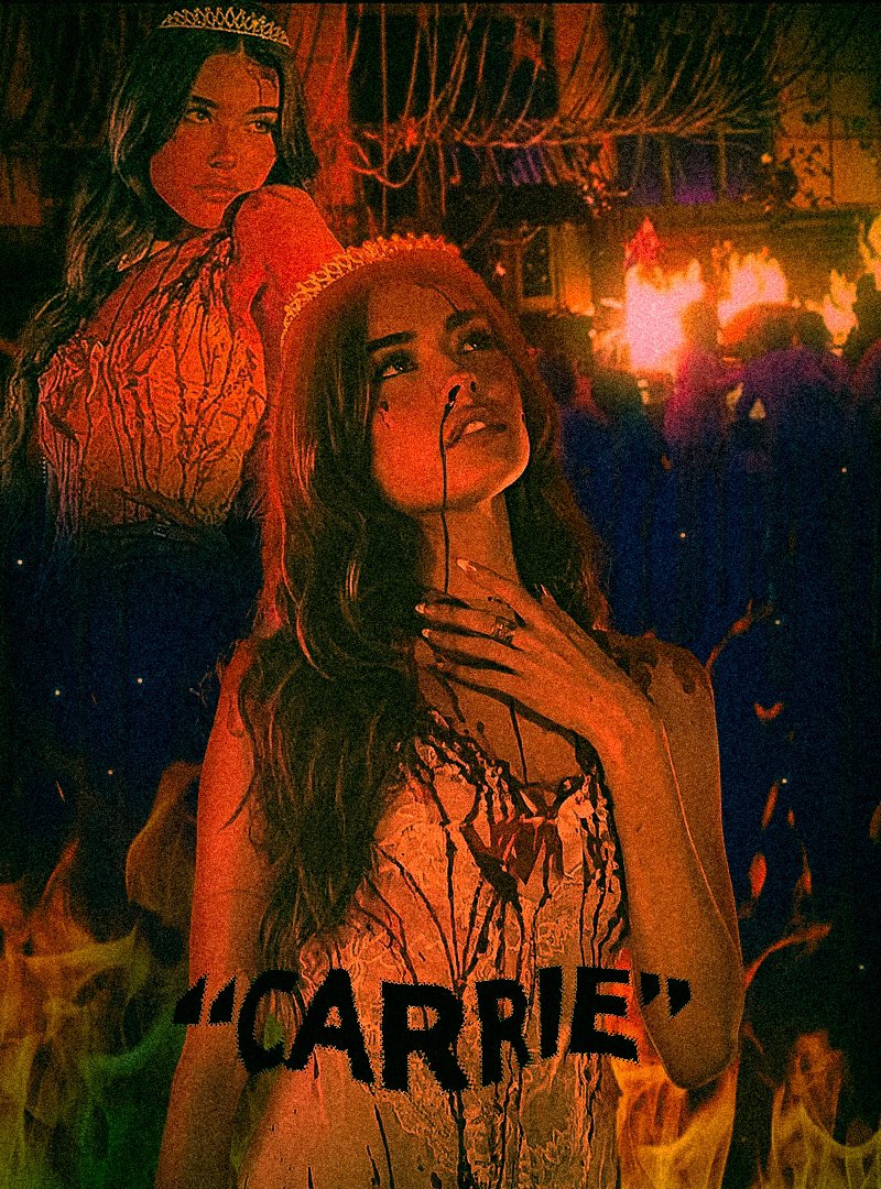 got bored and made a carrie poster <3