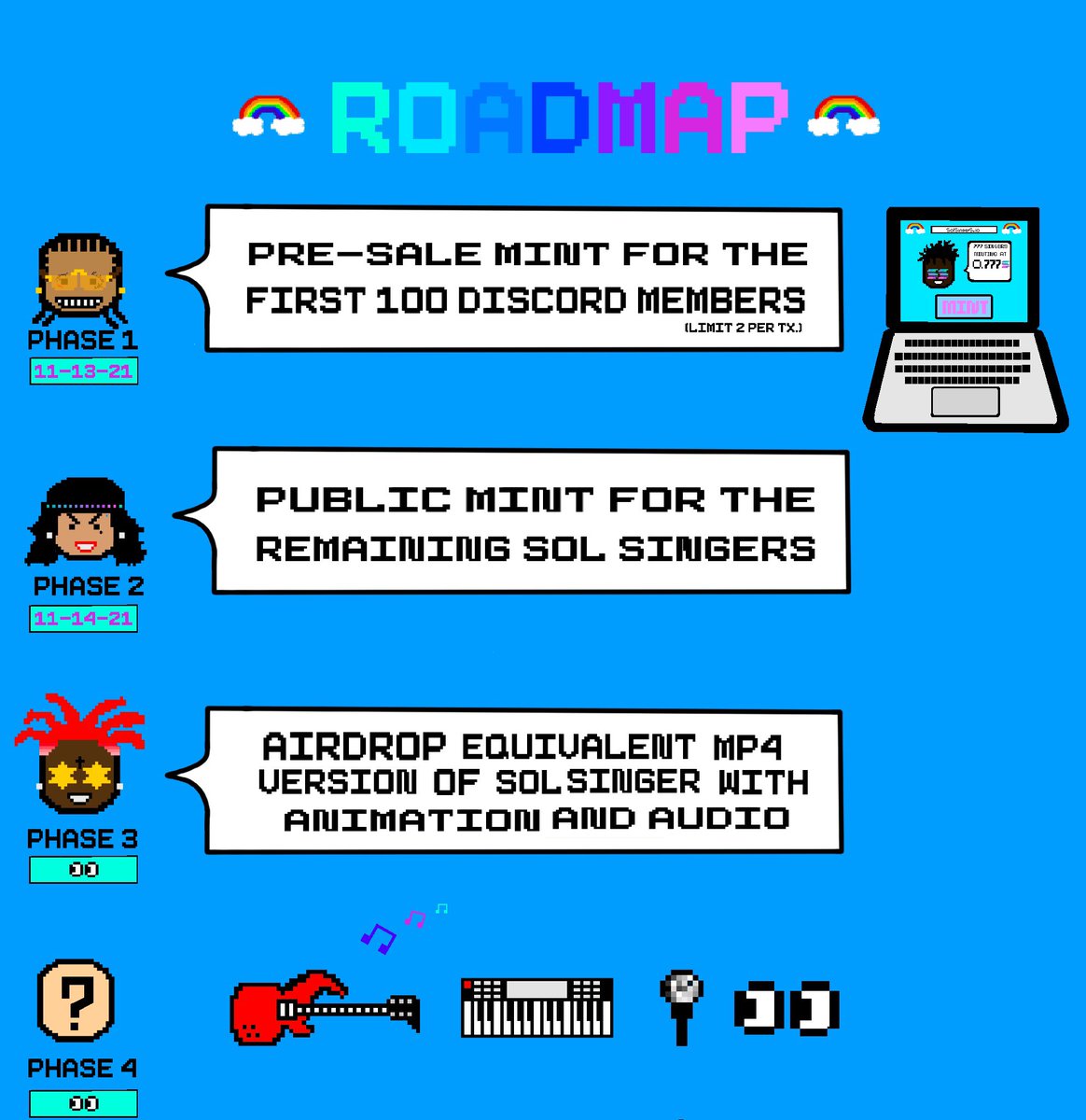 TheSolSingers's tweet photo. First 100 discord members will receive exclusive pre-sale access. Only 777 total singers minting at 0.777 Sol 👀👀 https://t.co/60VjjyxHA7