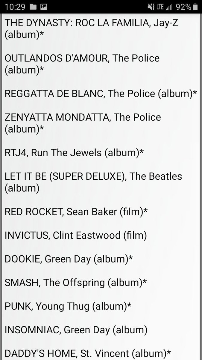 bournecinema's tweet photo. I'm keeping a running log of things I've seen, read, and (beginning in September) listened to, updated monthly. I've been sharing this list on Facebook, but I'll start sharing it here as well. It's screenshotted below from my phone. Asterisked entries are particular favorites. https://t.co/aYmpjKvUzN