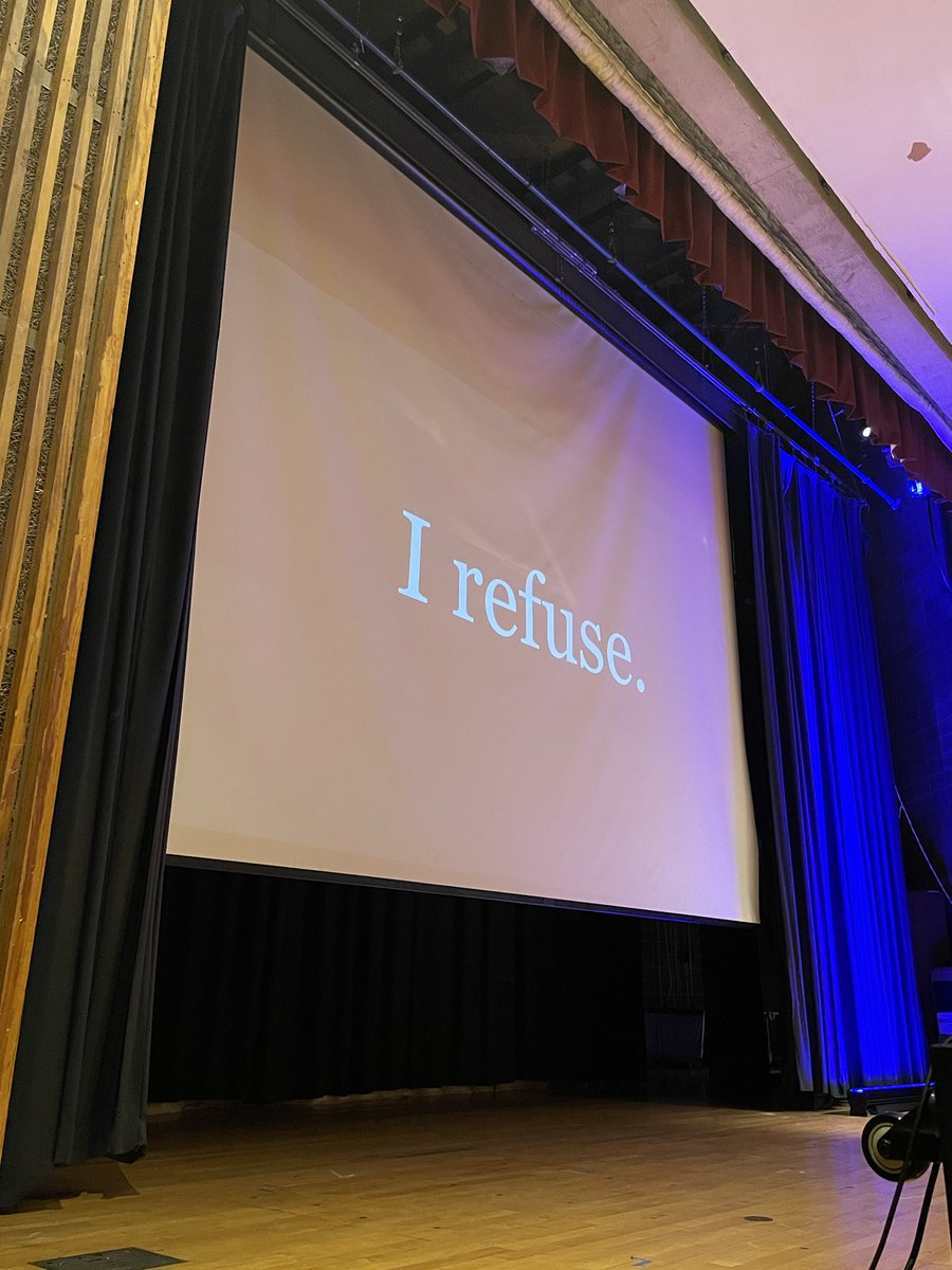 “Find the thing that matters to you and defend it.” ⁦<a href="/nhannahjones/">Ida Bae Wells</a>⁩ speaking tonight at ⁦@maamboston⁩ about the need for art + activism in the work of telling the truth of slavery, the US’s oldest institution, and fighting for the truth. #1619project