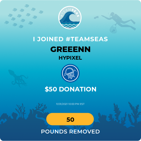 Blue is also a cool color, so protect the sea!