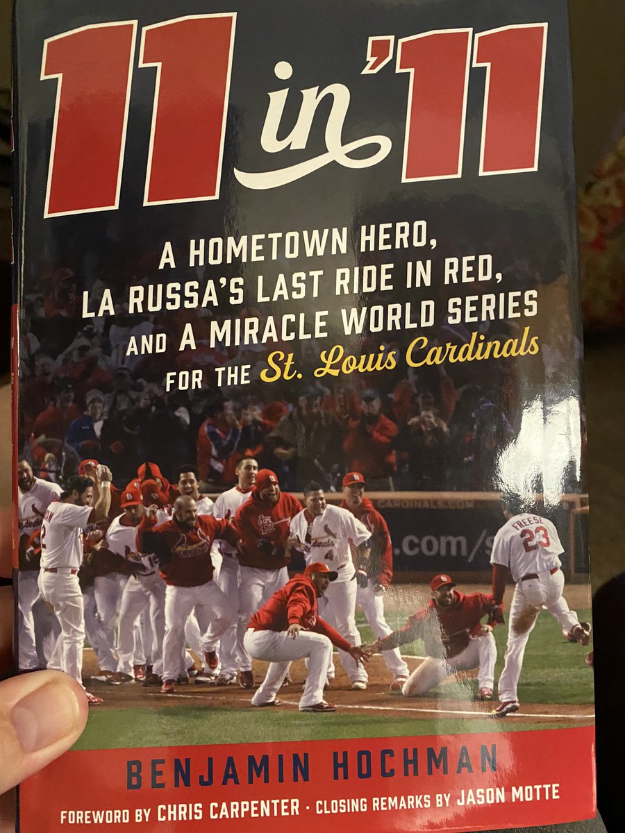 Carthy5of9's tweet photo. About to dive into this book I’ve been hearing about. Thanks for the inscription @hochman. #readingisfundamental #STLCards https://t.co/1ZHcM9NoAH