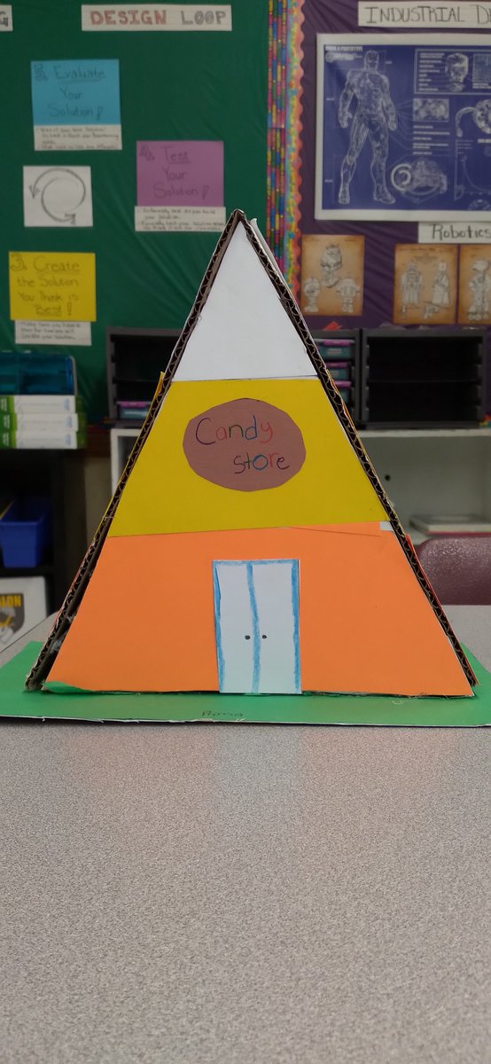 school_scott's tweet photo. Mrs. Otey's 6th Grade Engineering class has been busy drawing up floor plans and then building models of Novelty Architecture where the building looks like what they would sell. Take a look! Pretty creative I do believe! #engineering #STEMEducation #SMMSMaroons https://t.co/J7vx6kASDq