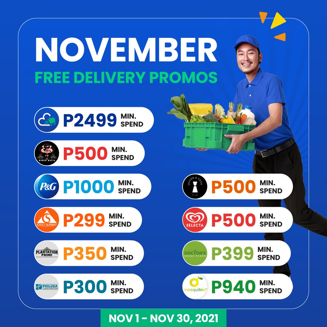 cloudkartph's tweet photo. And just like that, it's November! Every start of the month brings about a new set of FREE DELIVERY promos for all of you. For this month, you have 10 promos to choose from.

Shop at https://t.co/rzNJGR62cR now! https://t.co/1Fcl2WkI6Q