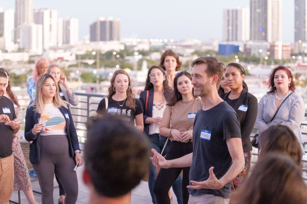 MariaDerchi's tweet photo. Last month's Women in Miami Tech Happy Hour was extra special, thanks to @JoinOpenStore &amp; their gorgeous rooftop. Office envy? Solved - they're hiring! https://t.co/azRRq4qCsD https://t.co/A1us0hLidJ