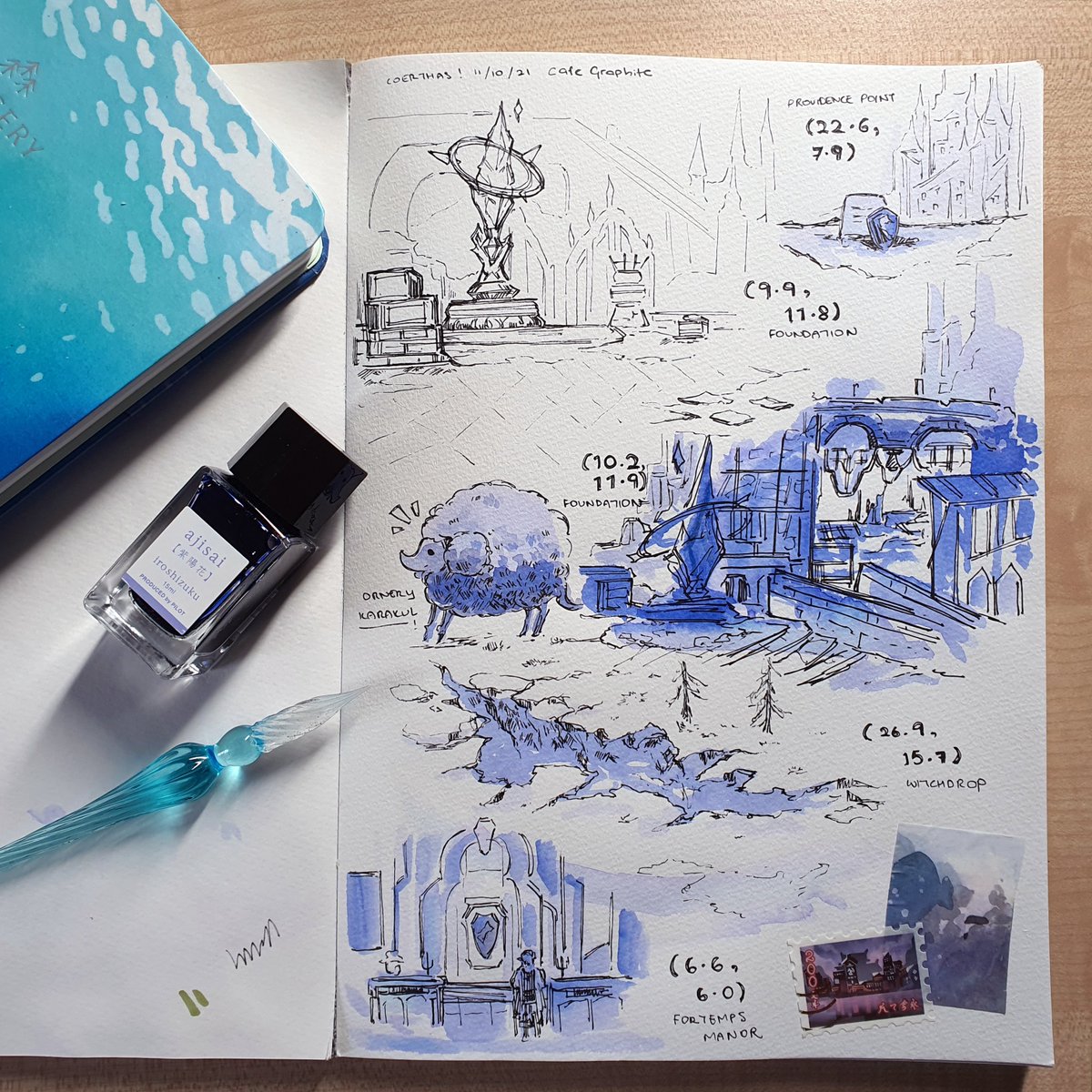 21/10 @ cafe graphite
we had a livesketch party in Coerthas! 

haven't drawn traditionals in half a year so I'm glad the locations are still somewhat recognizable ;w;
#FFXIVART #FFXIV