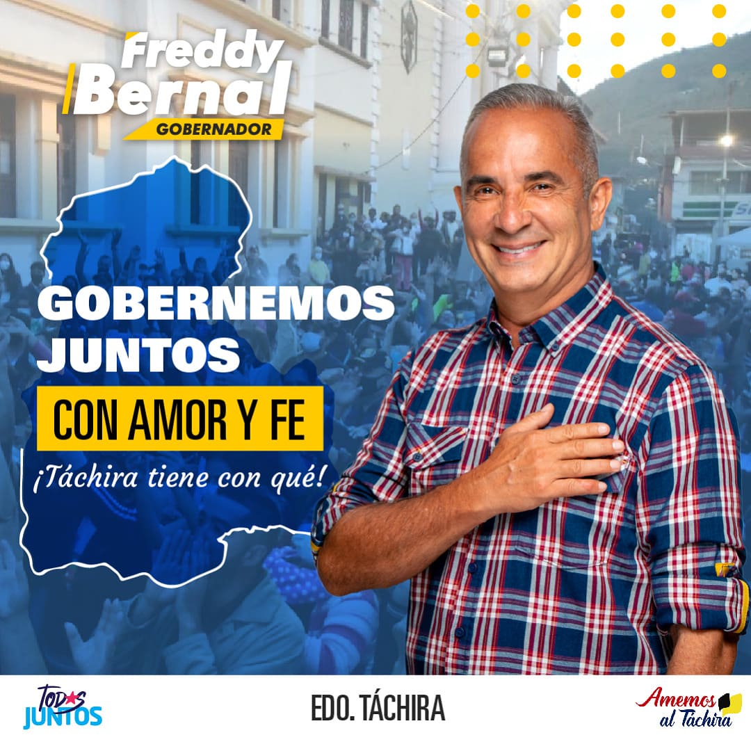 Por Amor al #Táchira este #21Nov vamos a darnos una oportunidad por la prosperidad y el bienestar de nuestra gente. ¡Gobernemos Juntos!

#TáchiraTieneConQué 
#AmemosAlTáchira💛🖤❤️