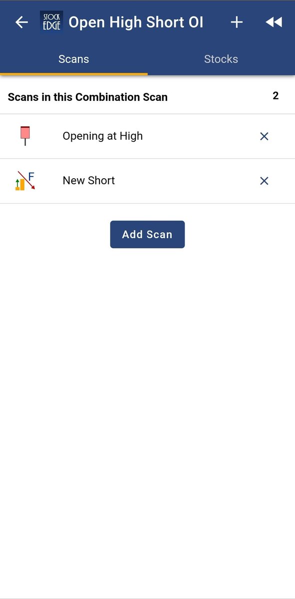 vivbajaj's tweet photo. #ComboScan suggested by @jyotibudhia during #ELMLive
Stock with the same open and high and new short position buildup is the signal of further weakness.
And stocks with the same open and low and new long position is the sign of follow on strength.
This is interesting. https://t.co/80YPxhOa0b