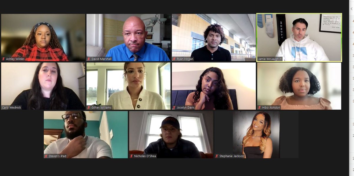 professordavem's tweet photo. It is always great to have one of our signature academic partners in the house! Thanks @monday_talent @JWMTALENT and team for speaking to our #SCOMUP senior capstone class tonight about starting their careers. Your investment is everything @SGJCMSU @MorganStateU 👏🙌 https://t.co/y6lLE6JYj4