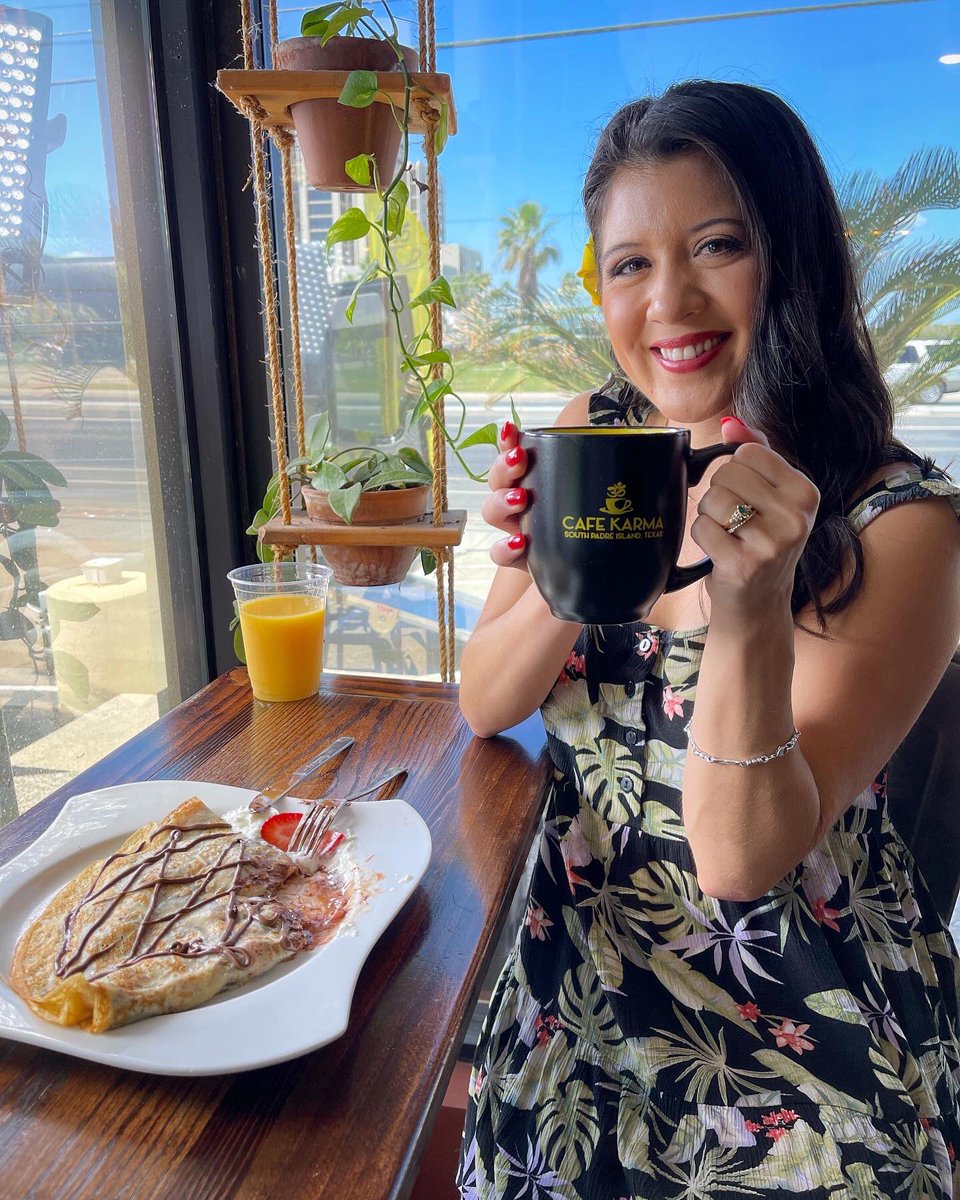 YOLO_TX's tweet photo. #KarmaCoffee is bringing back good karma to @visitsouthpadre! When you need a little pick-me-up, grab a ☕️&amp; a good 📖 before heading out to the 🏖.

#CafeKarma whips up sweet delectables anytime of the day!

Find out how this cafe flipped the script on traditional coffee houses. https://t.co/5IGjfeZ61C