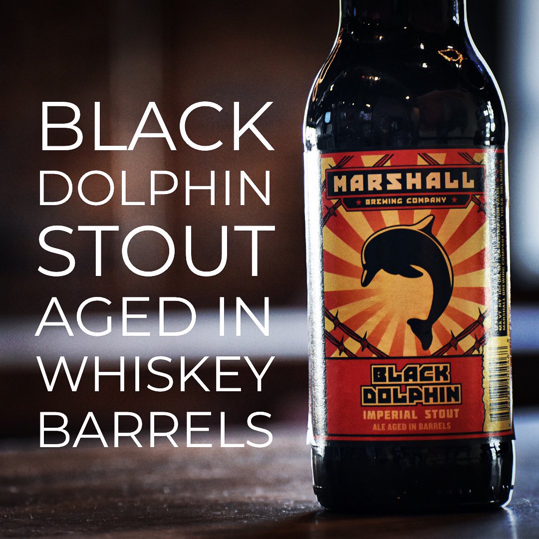 Black Dolphin Stout is BACK for 2021! Join us in the Tap Room on International Stout Day as we tap the first kegs and offer bottles to-go! 

Pre-Orders are now online at marshallbrewing.square.site !