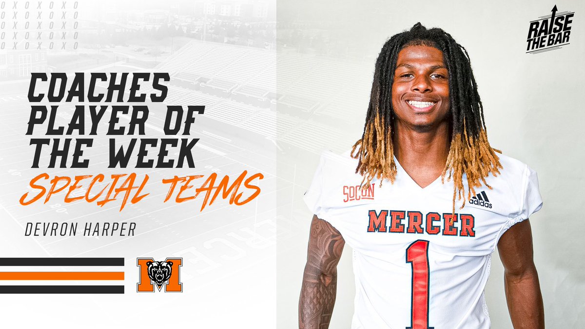 MercerFootball's tweet photo. Meet our coaches picks for Week 8 - Players of The Week

#RaiseTheBar | #RoarTogether https://t.co/SmJhuCDD26