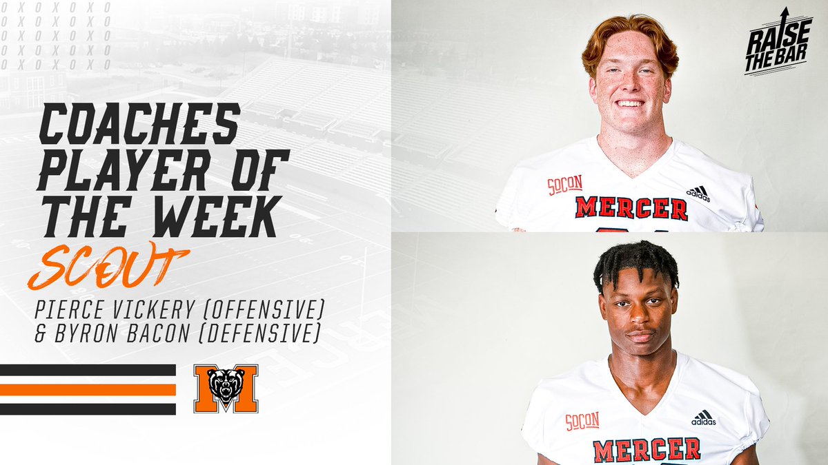 MercerFootball's tweet photo. Meet our coaches picks for Week 8 - Players of The Week

#RaiseTheBar | #RoarTogether https://t.co/SmJhuCDD26