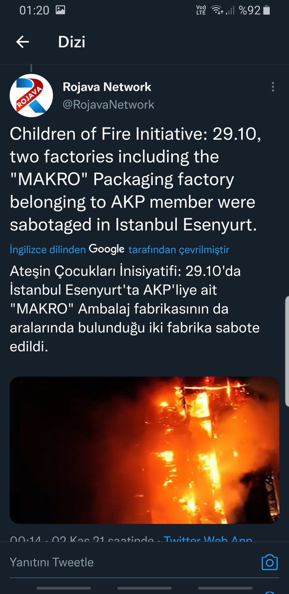 Ormanlarımızı yakanlar itiraf ettiler. Şimdi yanma sırası onların. Belkide yanmadan ölürler . Bunu yapabilen siha mühimmat ımızda var.