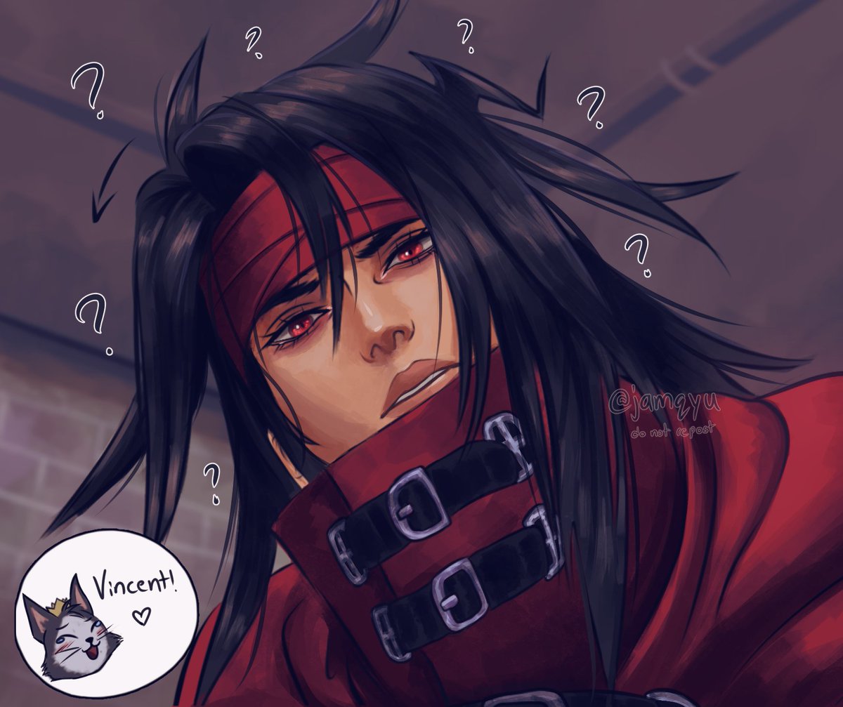 jamqyu's tweet photo. [FF7] *tilts head but in the confused and tired Vincent Valentine way like in DoC* https://t.co/1qE8KvOY38