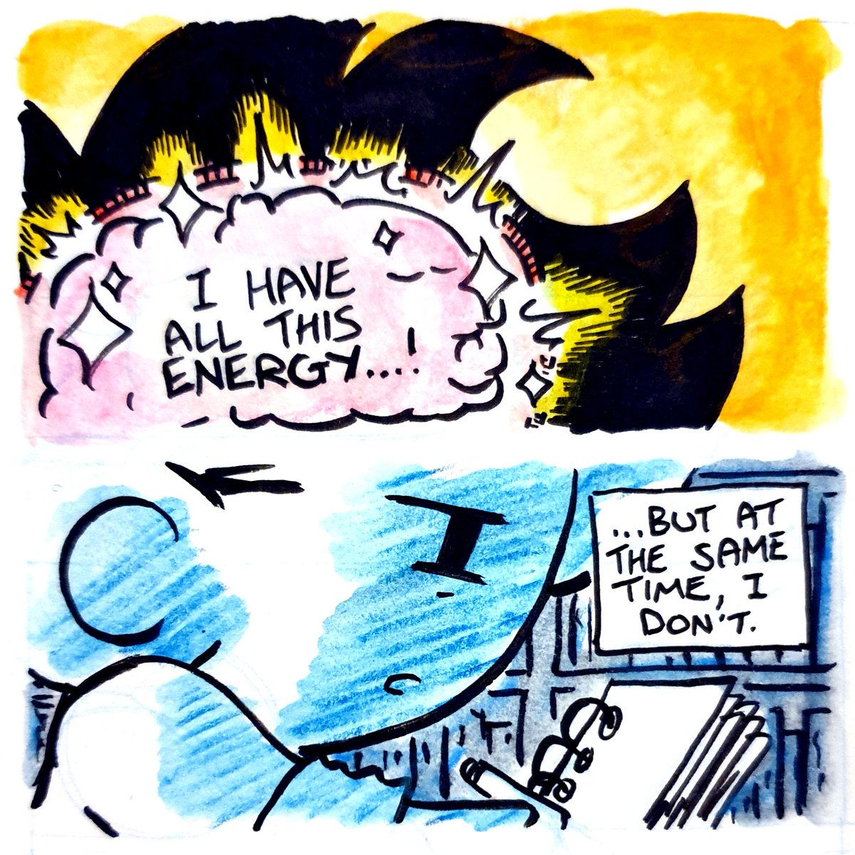 MiniTomComic's tweet photo. Day 2127. Schroedinger's having the power. https://t.co/3OBi24AW9X