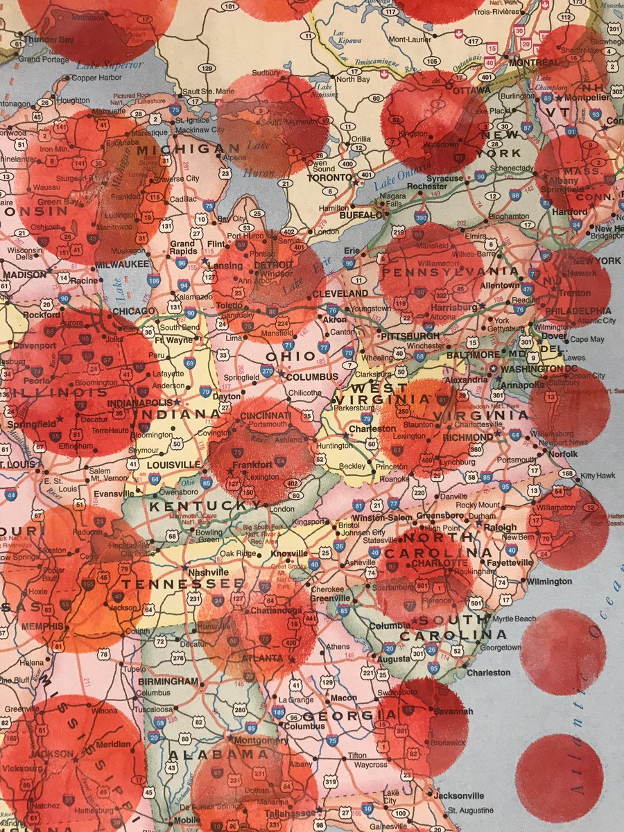 amyrgoldstein's tweet photo. Day 1: Points. Very large points. #30DayMapChallenge https://t.co/2JUmdQly3j