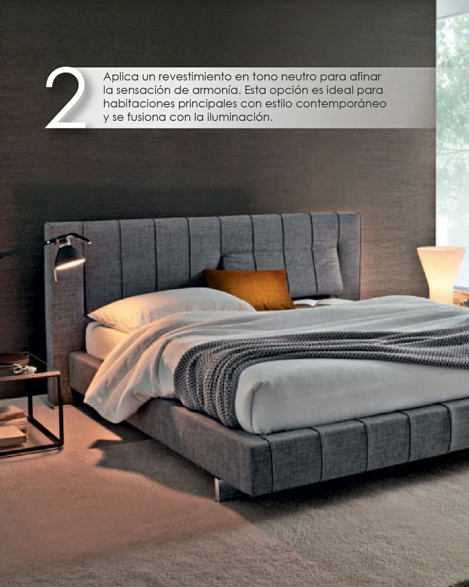 Morada_MIA's tweet photo. Dar protagonismo a una pared es una opción que no puedes dejar fuera de tu diseño de habitación. Los detalles visuales de ciertos materiale marcan un antes y después en cada propuesta, además de ser muy atractivos. Conoce 3 #MoradaTips para transformar tu habitación. https://t.co/dxHqSlGhoN