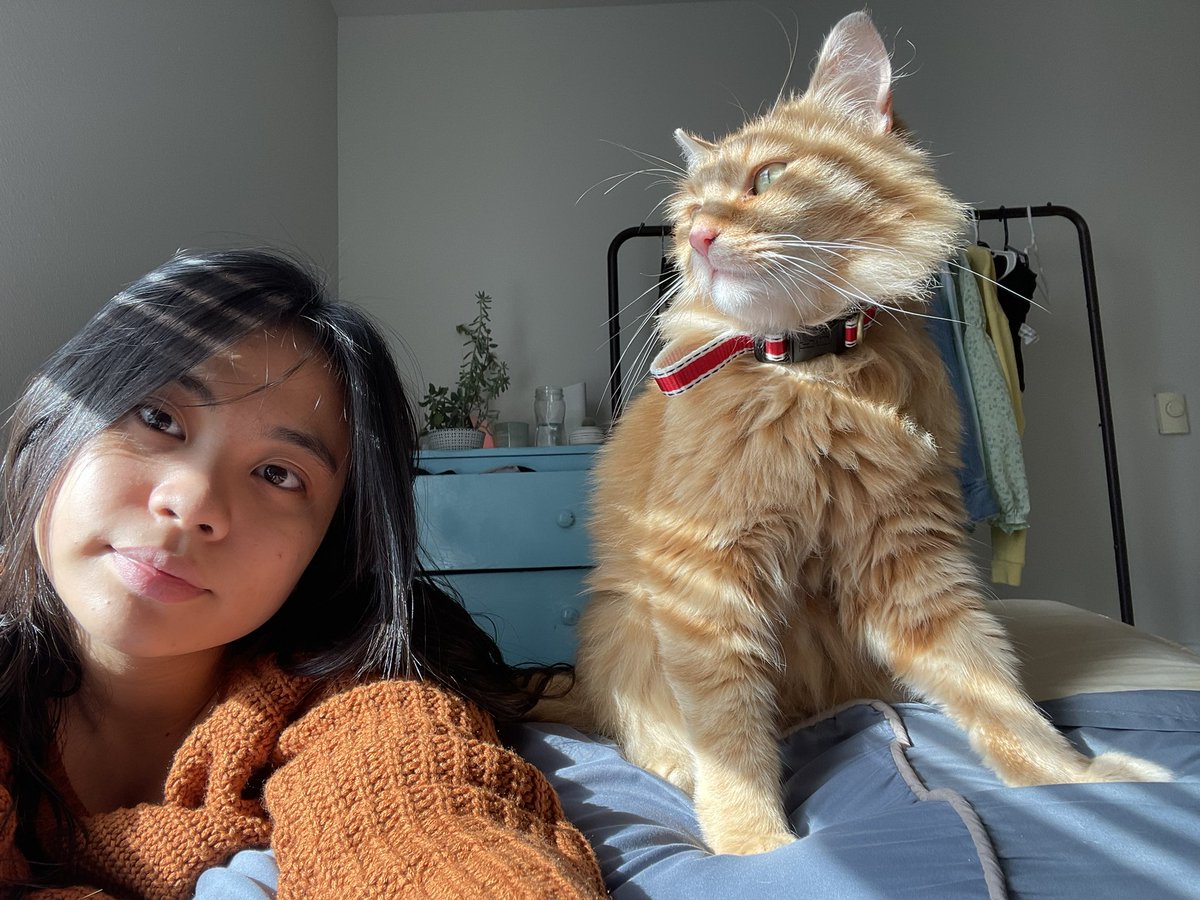 SARCASTICJAYMIE's tweet photo. I moved out and got my own place with two roommates and somehow ended up adopting this wonderful cutie https://t.co/MSaAMQxagX