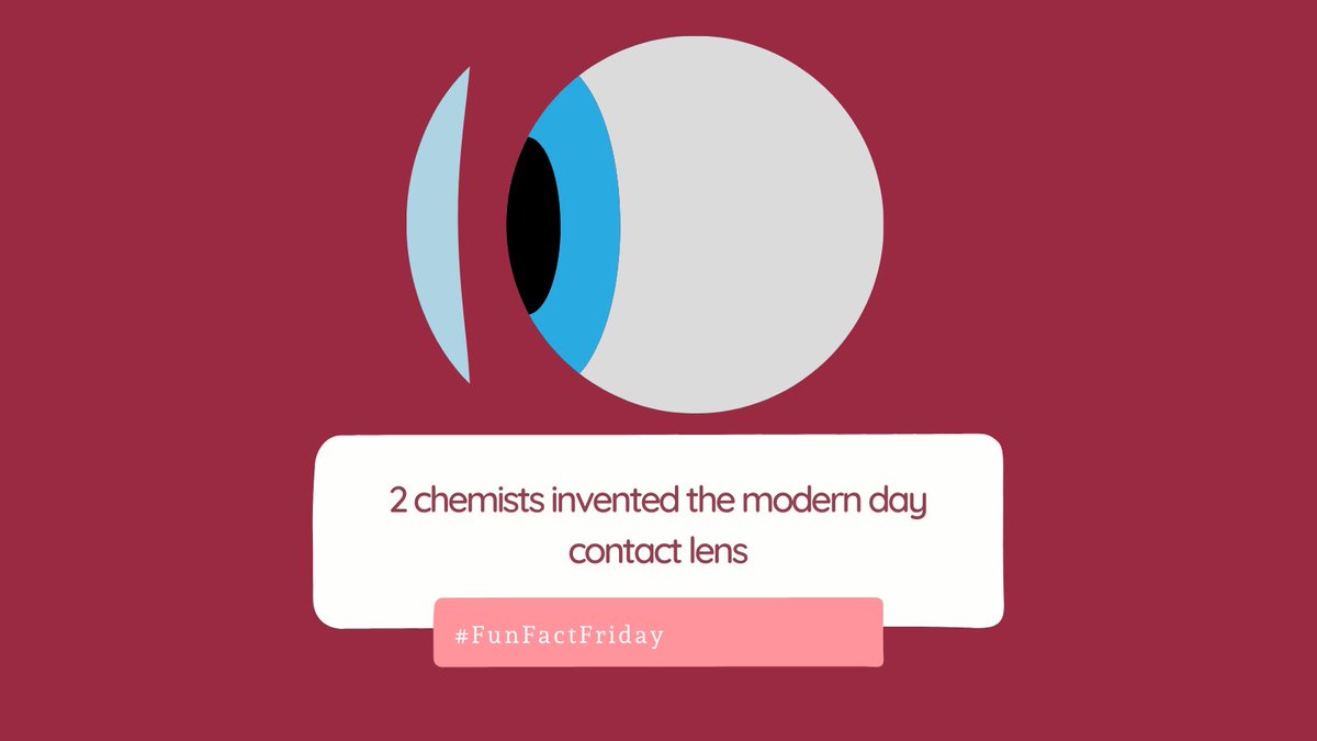 STEM_ACES_Ed's tweet image. Chemists Otto Wichterle and Drahoslav Lim invented hydrophilic lenses in 1959, which was the starting point to the modern day contact lens that millions of people wear today. 

#FunFactFriday #Chemistry
