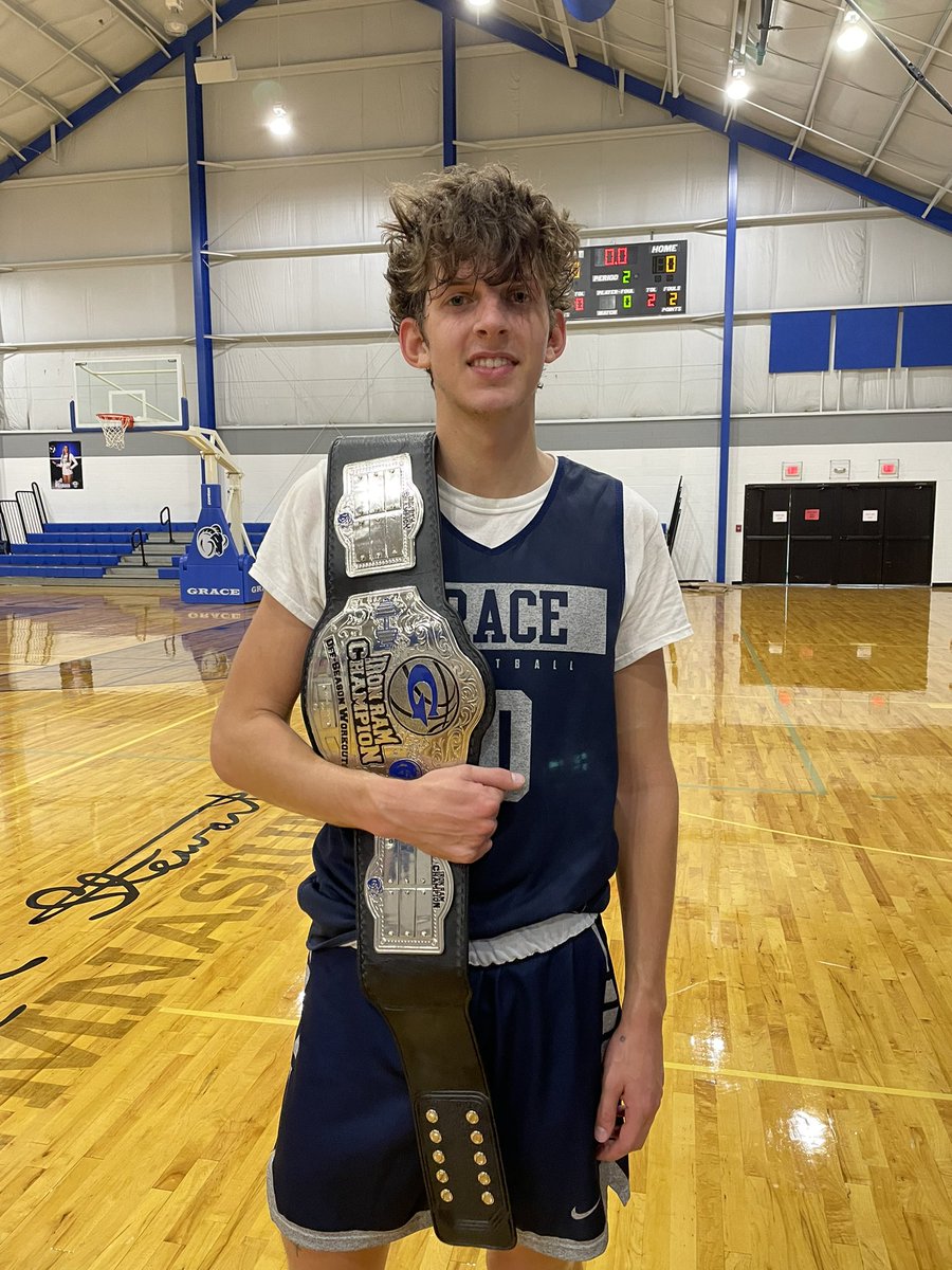 GCARamsMBB's tweet photo. This year we started our Iron Ram Champion. You win this belt during Off-Season workouts. The 2021 winner is senior @JosiahMBrown #TheBelt https://t.co/v9HQUWGBVj