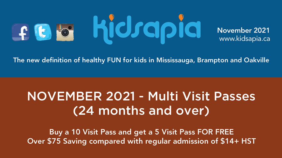 Kidsapia's tweet photo. It's the November 2021 edition of the Kidsapia News. This month, we have some great deals on Multi Visit Passes for kids 24 months and over. Also, there some big price reductions for Birthday Parties.  We'll see you soon at Kidsapia.  See at https://t.co/dxRtmuvpyE https://t.co/pFwir1uVC7