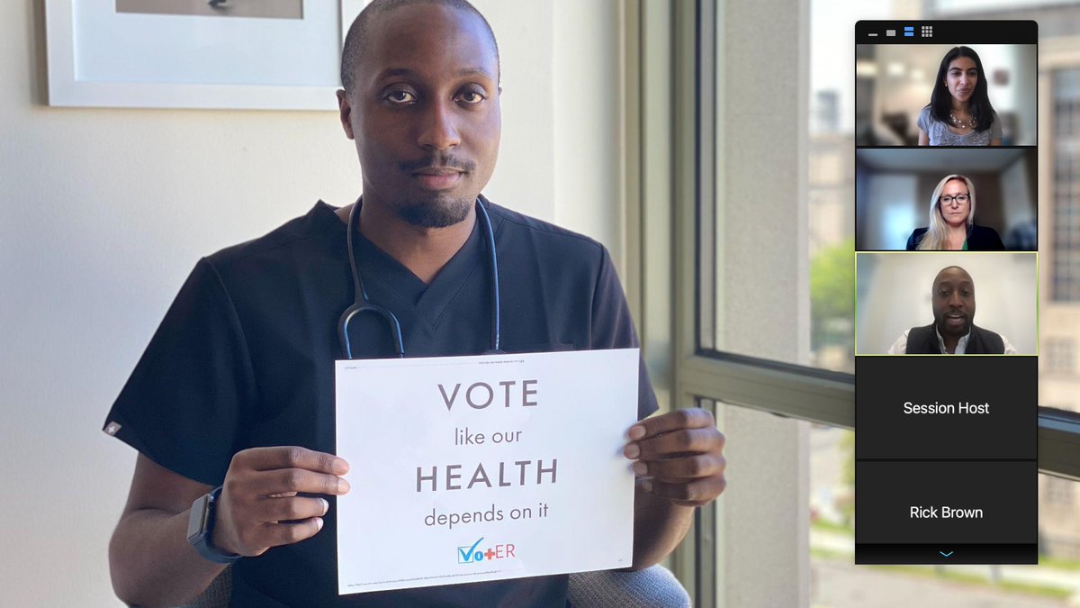 The incredible <a href="/DrNateMD/">Nate Jones</a> has been with us since the early days of the Vot-ER journey. Honored to share our work with health providers through the <a href="/ACUnderserved/">ACU</a> conference today. 

Start the journey with your Healthy Democracy Kit at vot-er.org/kit