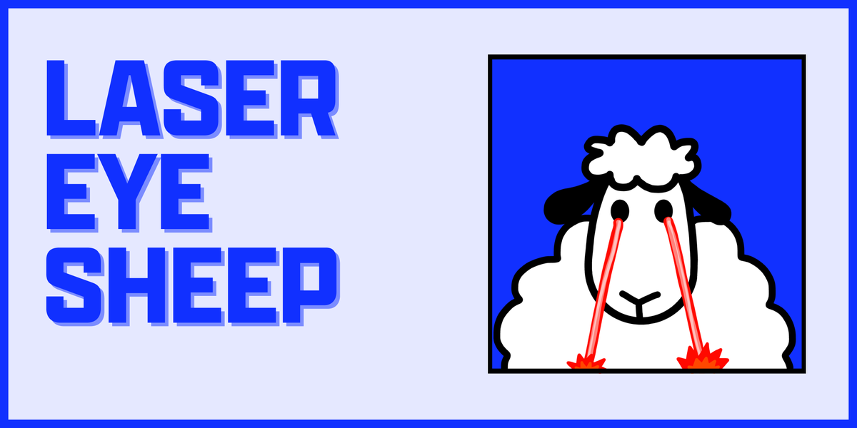 CENNZnet's tweet photo. Meet Laser Eye #NFSheep 🔥

As badly as @aaronmcdnz wanted to get it, we’re giving it away to the community 💙🐑 

We’ve sent the Laser eye sheep to 100 random nominators on #CENNZnet. Keep an eye on your wallet, you might get 1 of 100 exclusive #NFsheep! 
 
#NFTgiveaway https://t.co/r2d07k6tJ2