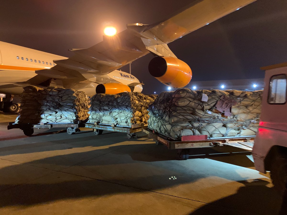 KingSiasi's tweet photo. The First #Cargo_Flight of Afghanistan #Pine_Nuts of This Year Arrived At Pudong Airport Shanghai #China From Kabul Afghanistan.
#Kabul
#Afghanistan https://t.co/vNIC21xC8F