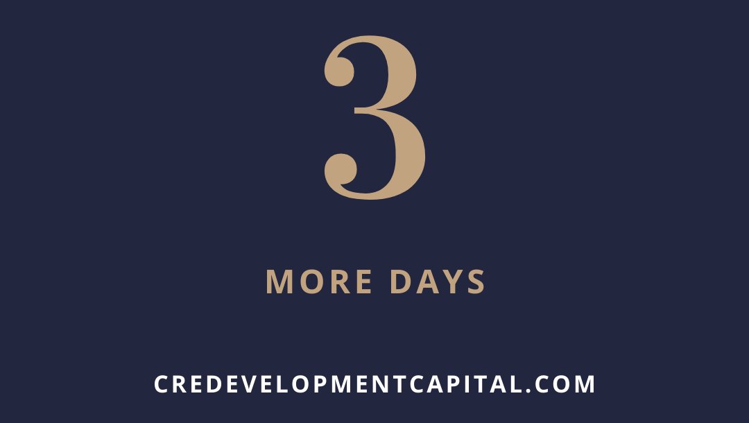 CRE_Dev_Capital's tweet photo. 3 more days until Pitch Day! Register at https://t.co/p34jRpPKbd 

OZ Pitch Day, November 3-4 https://t.co/6ccZdgB9dS