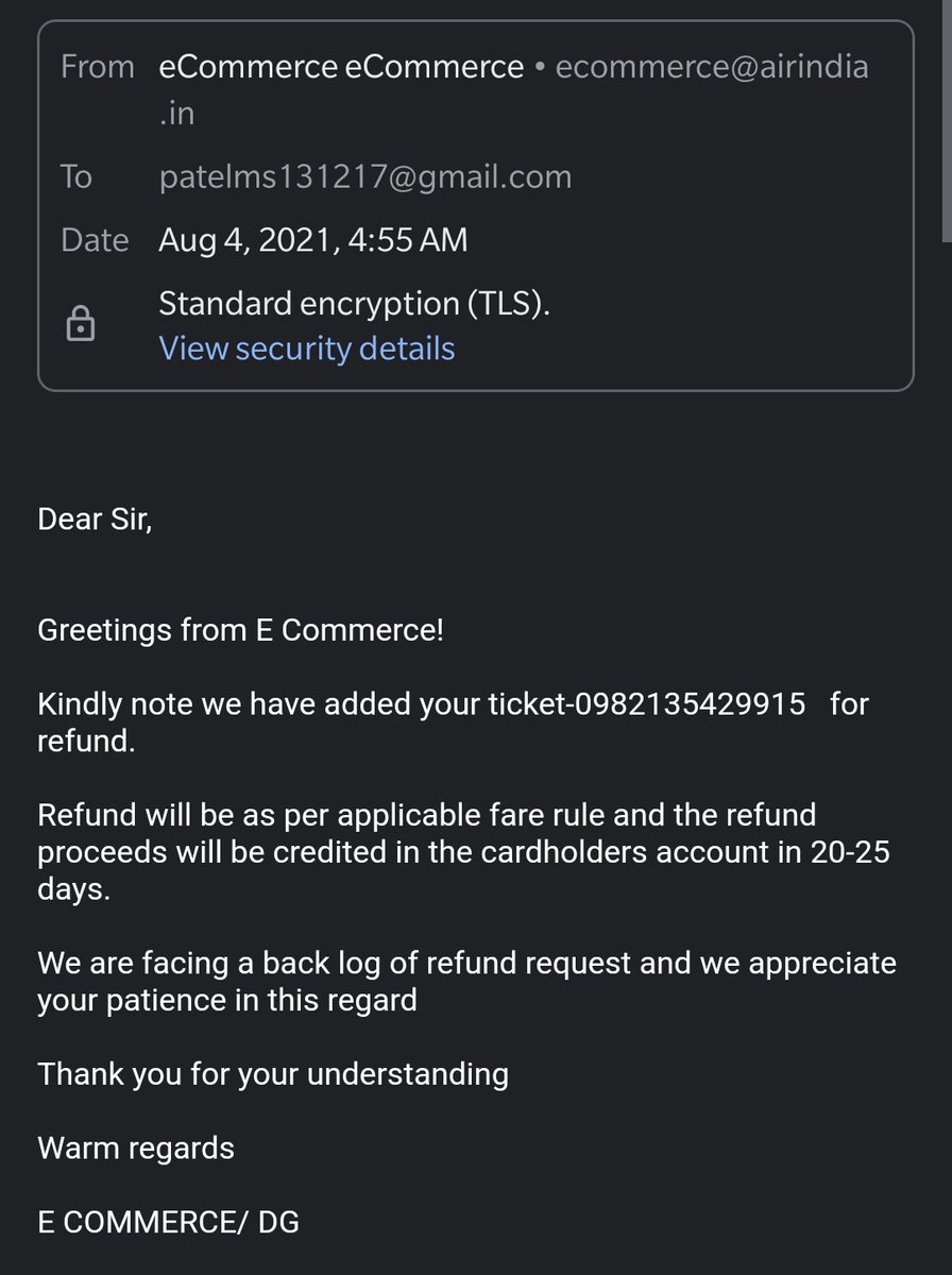 patelms131217's tweet photo. @airindiain @CitImmCanada 

I think air India don't know how to count days .. they promised me of 20 days and it been 4 months..still I did not get my refund. 
#dontbookairindia
#worsteverairindia
#AirIndia https://t.co/ZFQkyRsmX1