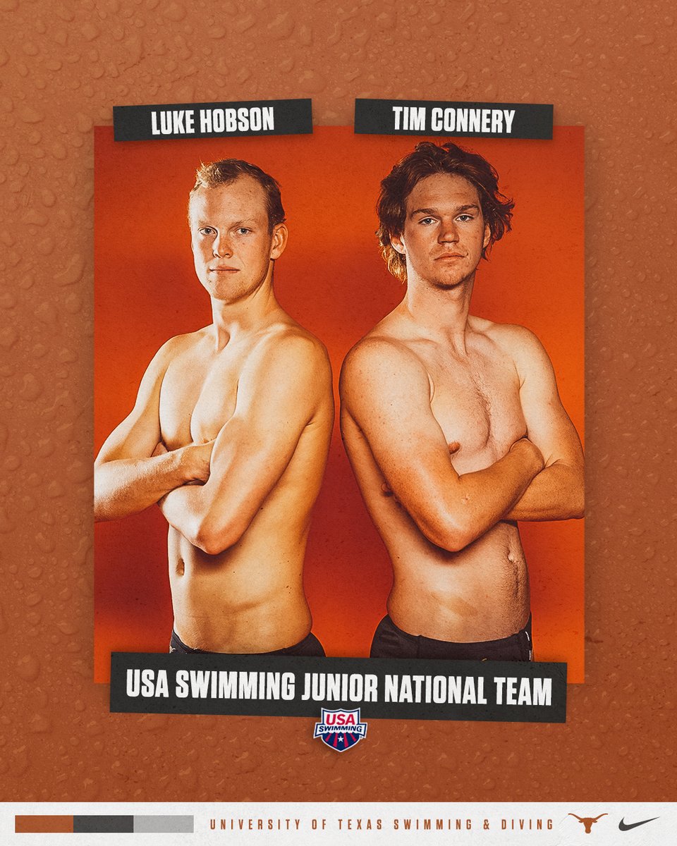 TexasMSD's tweet image. A pair of Longhorns were named to the 2021-22 @USASwimming's National Junior Team 🤘 

Congrats, Luke and @timconnery7 !