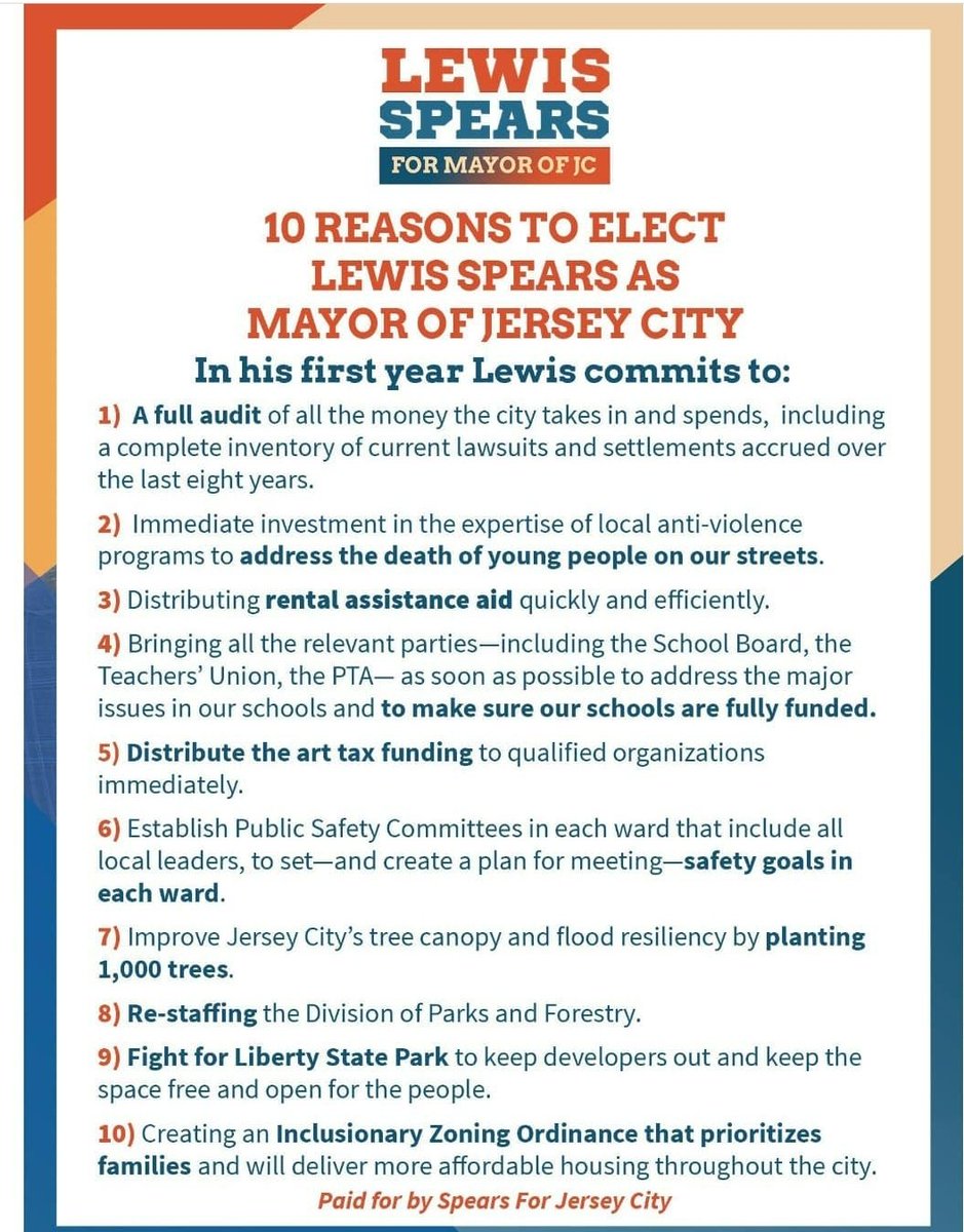 Let's Go Jersey City!!! Vote <a href="/for_spears/">SpearsForJerseyCity</a> for Jersey City Mayor!🗳🗳🗳 #spearsforjc #3A