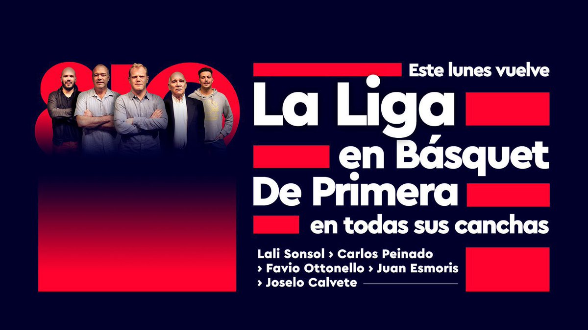 AIRE por @ElEspectador810 

🎙 <a href="/joselocalvete/">José Luis Calvete</a> <a href="/JuanEsmoris02/">Juan Esmoris</a>

Luego a las canchas con la 3ra. de la LUB:

🏀 21:15
Base:
<a href="/Hebraica_Macabi/">Hebraica y Macabi - Oficial</a>-<a href="/CAOlimpia/">Club A. Olimpia</a> 
🎤 <a href="/JulioMacchi88/">Julio Macchi</a> #Ottonello <a href="/diegop91/">Diego Pose Revetria</a> <a href="/JuanCholoRodri1/">Cholo Locutor🎤🎧</a> 

<a href="/ClubUrunday/">Club Urunday_oficial</a>-<a href="/ClubTrouvilleUY/">Club Trouville</a> 
🎤 <a href="/ACiancioBruni/">Andrés Ciancio Bruni</a> 

ℹ️ <a href="/PabloDominitz/">Pablo Dominitz</a>