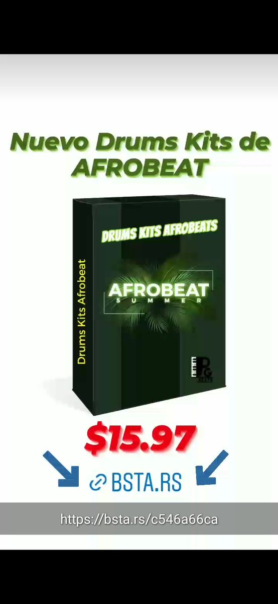 PGRecordsBeatz's tweet photo. Para los productores! Aqui les comparto este Drums Kits de Afrobeat "AFROBEAT SUMMER" Disfrutalo a tan solo $15.97 en @BeatStars
👉🏼 https://t.co/5N7hzsng3y 👈🏼 https://t.co/4qW5t91Yny