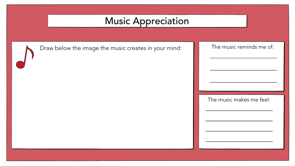 scMusicProject's tweet photo. Happy #Tunesday everyone! Take a moment today to try this music appreciation sheet and mindfully engage with music today. What song did you choose? Let us know in the replies 🎶
#mindfullness #music #appreciationpost #MentalHealthMatters https://t.co/hR5rnJzTYT