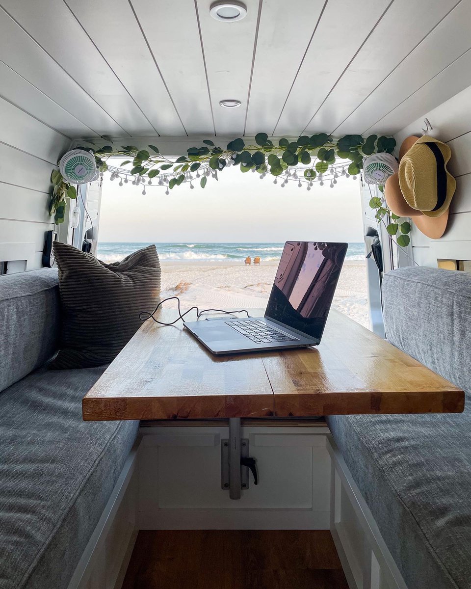 less_house's tweet photo. Working from the comfort of your own van>>>

#📸 @mathersonthemap
- 
Follow us for daily posts @less_house

https://t.co/xe3TbRcKyU

#vanlife #tinytales #morelifelesshouse #projectvanlife #livesmall #tinyhomebuilding #tinyhouse #atomsofmysoul #gratitude #campingvan https://t.co/dtYVd4za9k