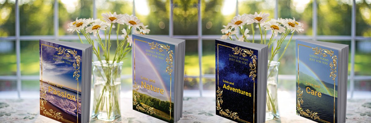 Hey #poetrylover! 😀🌄
I have something for you:
 
amazon.com/gp/aw/d/B095N8…
amazon.com/gp/aw/d/B09756…
amazon.com/gp/aw/d/B09756…
amazon.com/gp/aw/d/B0975B… 

I created paperbacks too, #RN it's the m̶a̶x̶ price!

#BookBoost #amreading #book #poetry #readers #readAwrite #book #BargainHunt