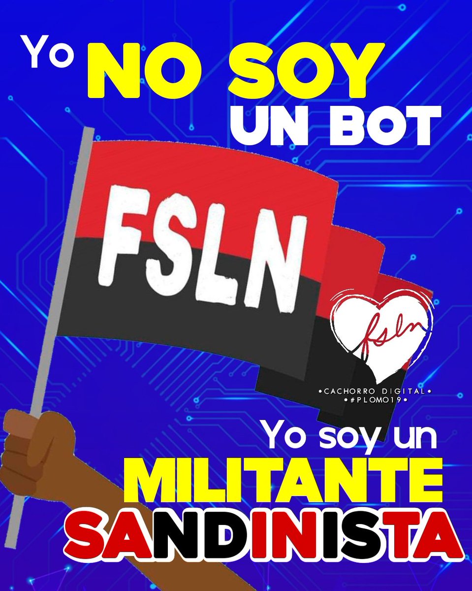 Sapit0Nica's tweet photo. Cuántos BOTS Sandinista están firmes ??

Cuántos se sienten orgullosos de lo que somos F.S.L.N ❤️🖤✌️✌️✌️✌️
#NoPudieronNiPodran https://t.co/AS4J15rhNC